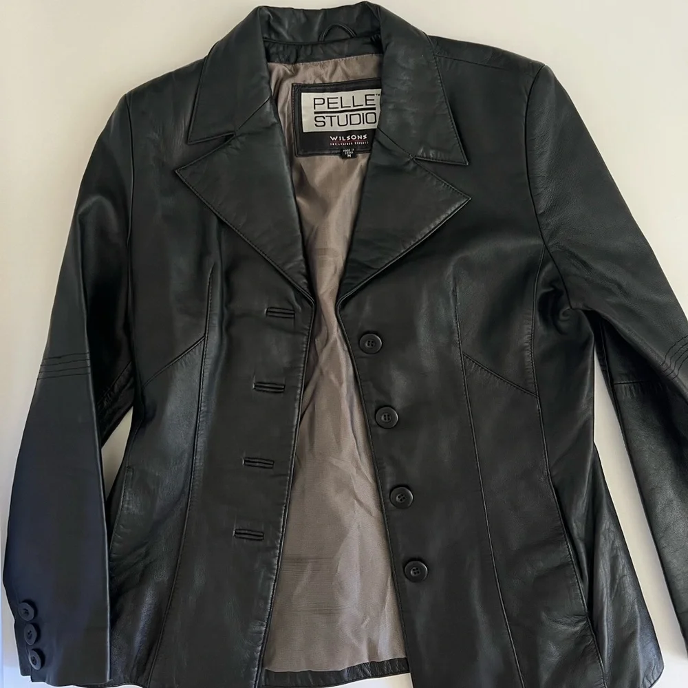 Black Wilson’s leather jacket - Picture 1 of 5